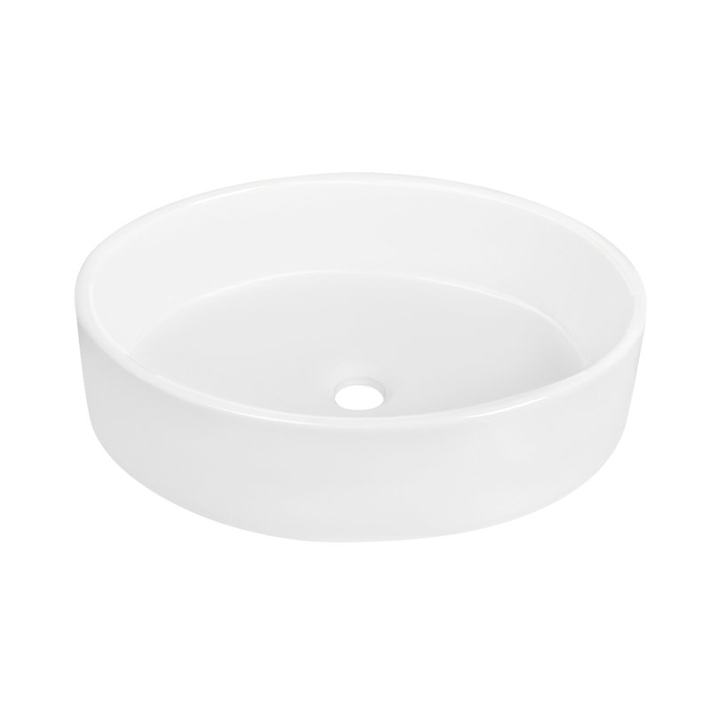 Deervalley 14'' White Ceramic Oval Vessel Bathroom Sink Wayfair